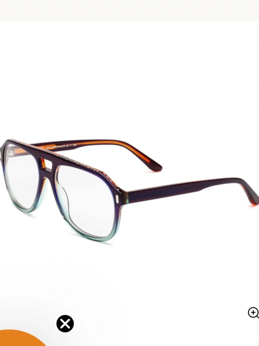 Caddis RCA Purple to Teal Gradient Aviator Glasses Magnification2.75